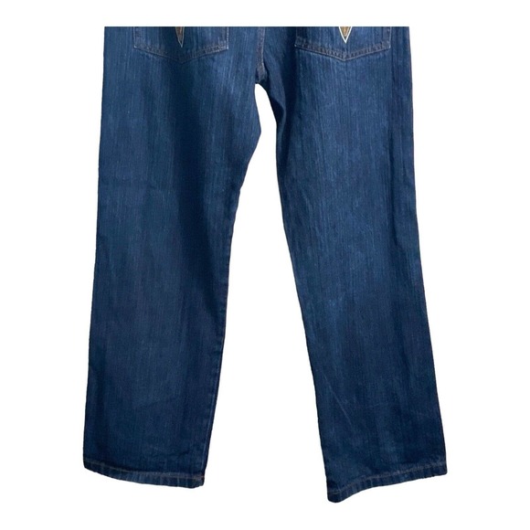 Black Diamond Men's 38x32 Denim Blue Straight Leg Jeans - Picture 6 of 9